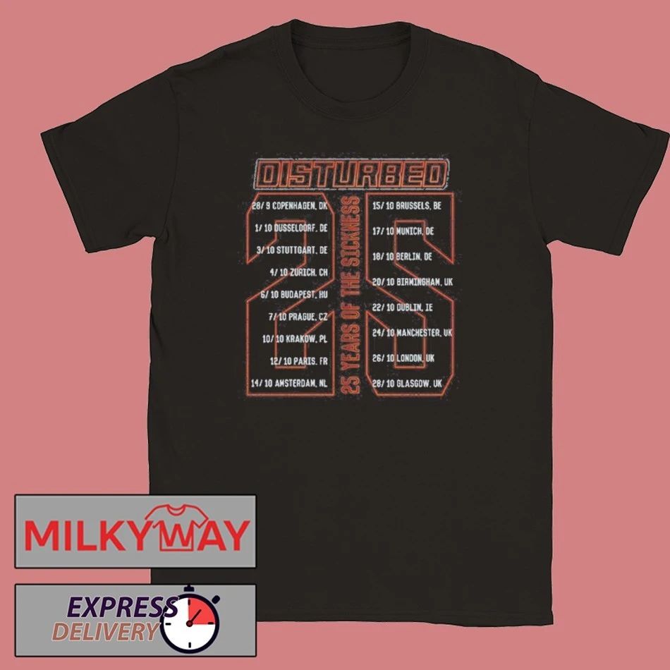 Disturbed The Sickness Chains 25 Tour shirt