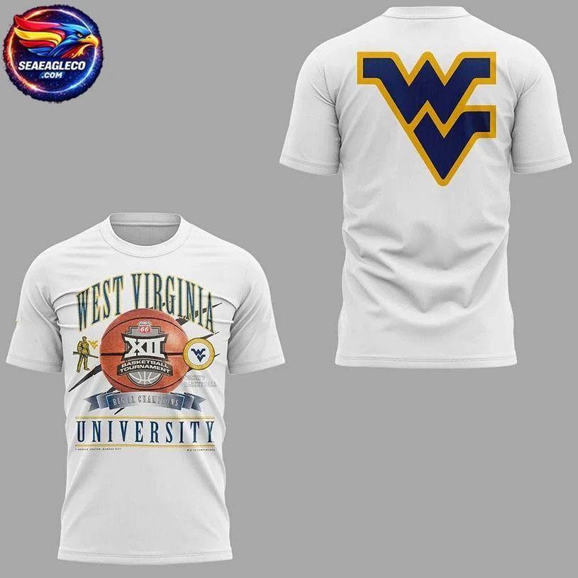 West Virginia Mountaineers BIG 12 TOURNAMENT CHAMPIONS Two Sided Shirt