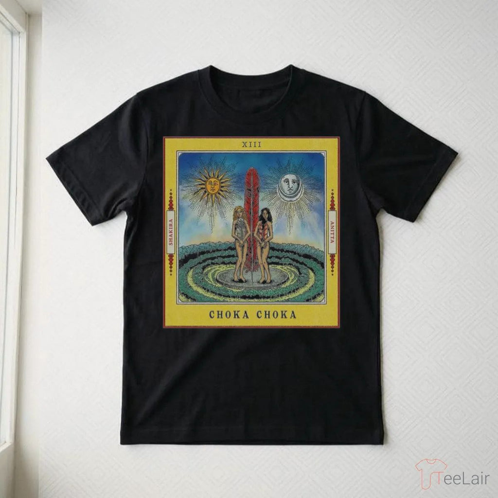 Shakira X Anitta Choka Choka Collab Tarot Card Style Art Shirt