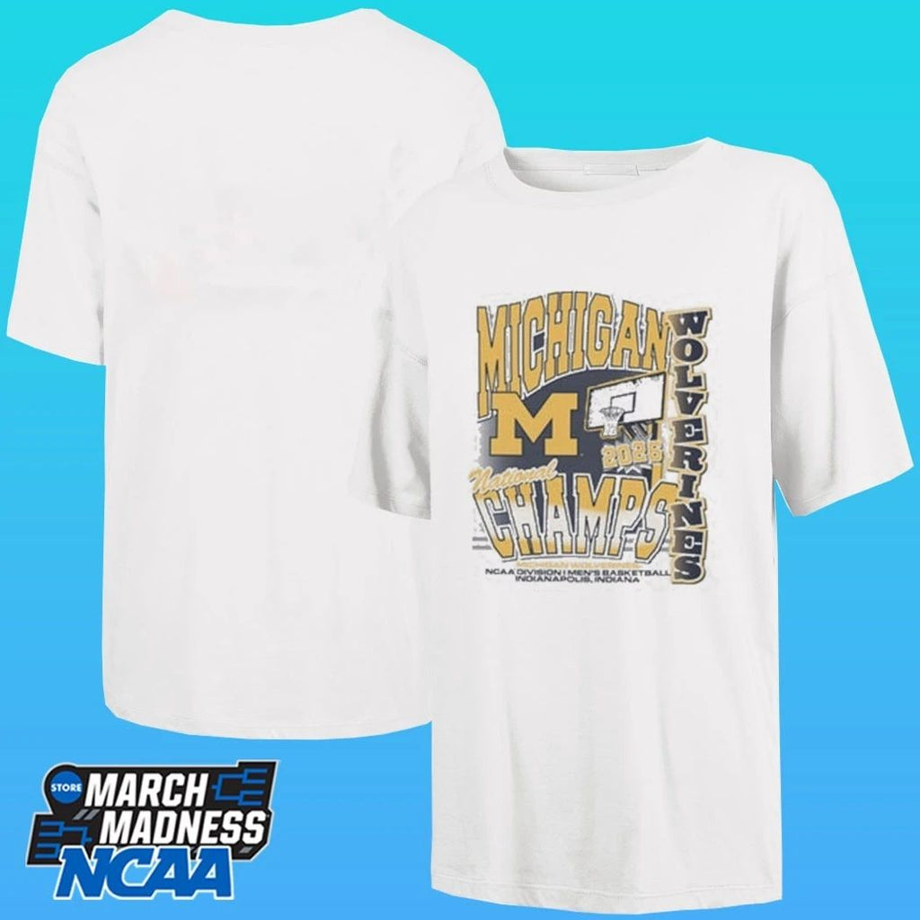 Michigan Wolverines Men’s Basketball National Champions Graphic Shirt