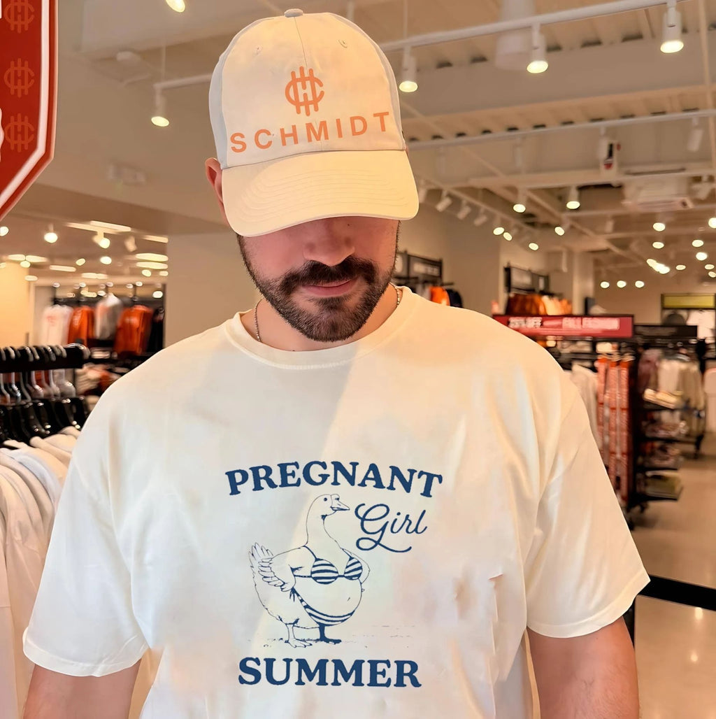 Pregnant Girl Summer Goose in Bikini funny animal shirt
