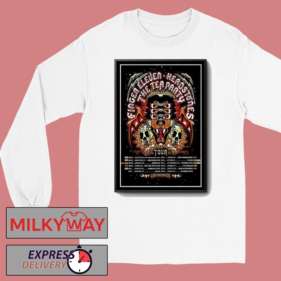 The Tea Party x Headstones x Finger Eleven Fall Tour 2025 Poster shirt