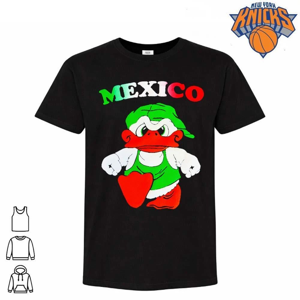 Mexico Angry Duck Green Hat Streetwear Cartoon Mascot Shirt