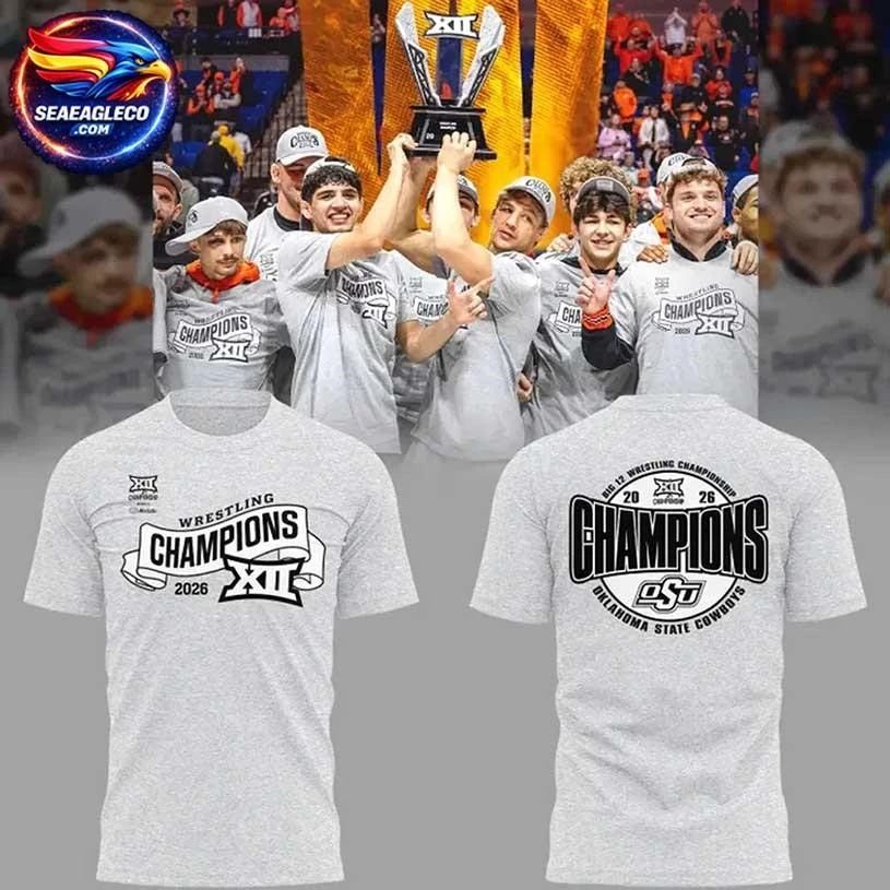 Oklahoma State Cowboys Wrestling 2026 Champions Edition Two Sided Shirt