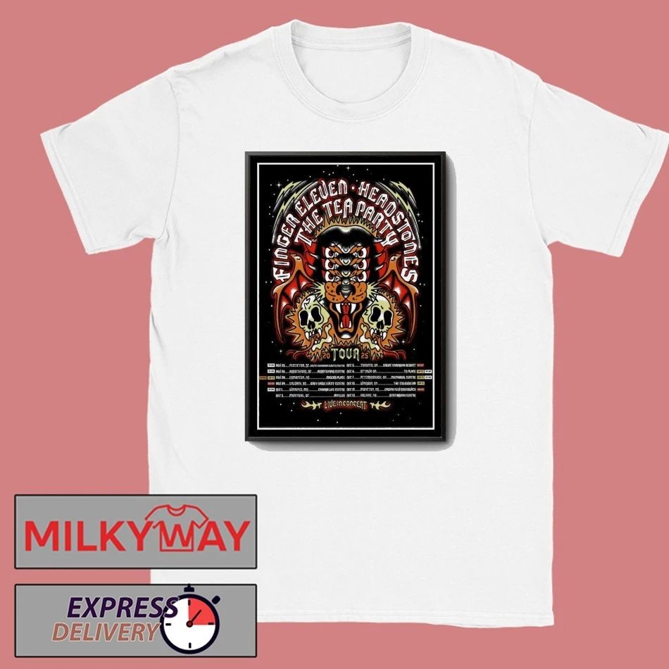 The Tea Party x Headstones x Finger Eleven Fall Tour 2025 Poster shirt