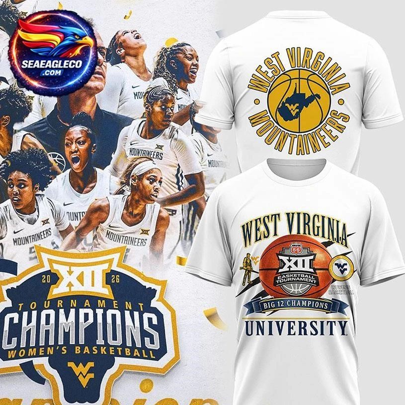 West Virginia Mountaineers Big 12 Champions 2026 Two Sided Shirt
