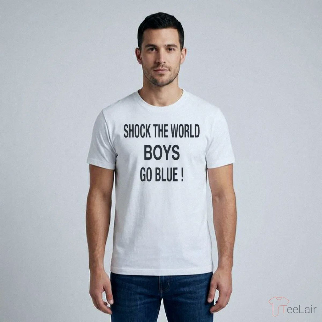 Michigan Wolverines Shock The World Boys Go Blue Shirt