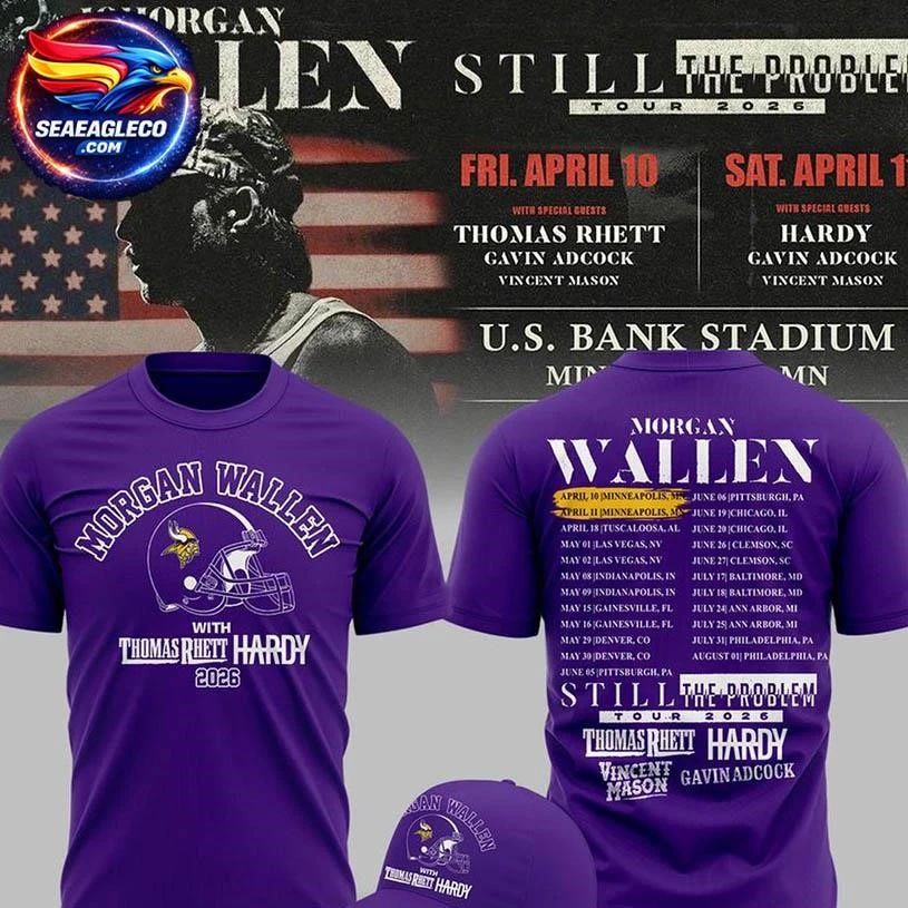 Minnesota Vikings x Morgan Wallen 2026 Still The Problem Tour Two Sided Shirt