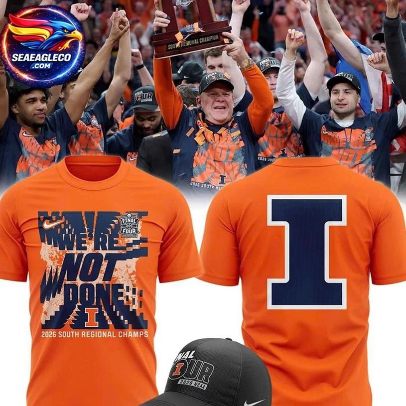 Illinois Fighting Illini Final Four Regional Champions 2026 Two Sided Shirt