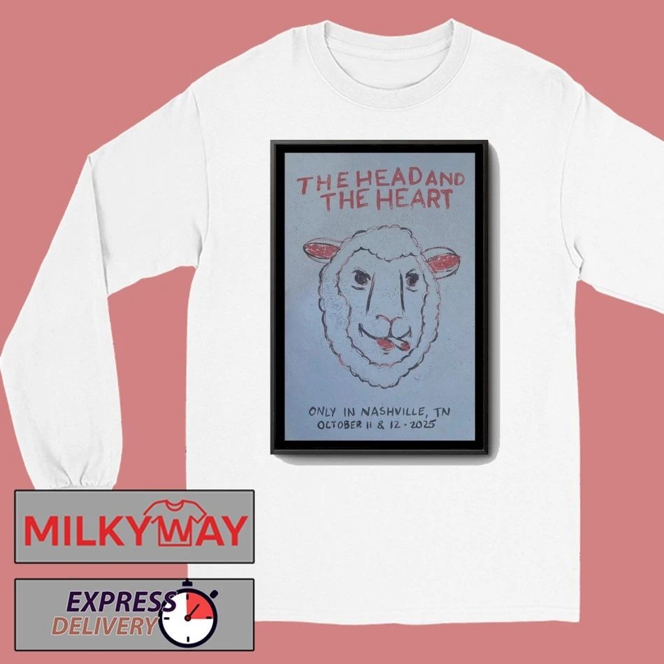 Poster The Head And The Heart Show in Nashville, TN 10.11.2025 shirt