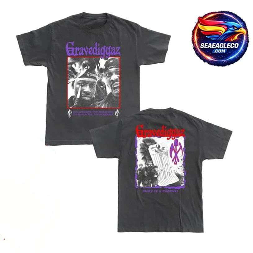 Grave Industries Ts Gravediggaz Diary Of A Madman Two Sided Shirt
