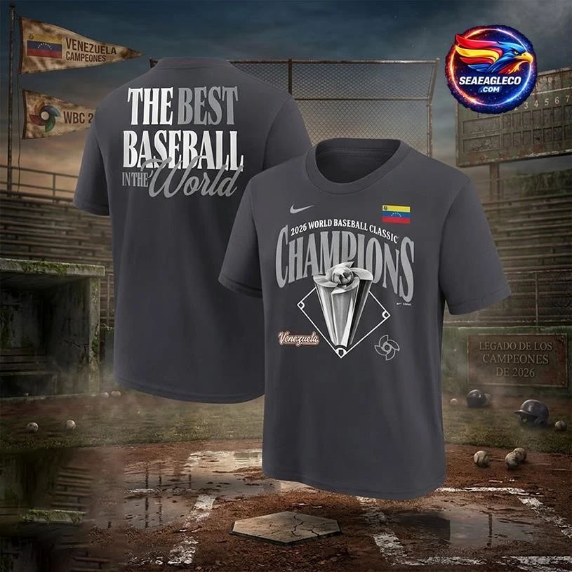 Venezuela Baseball 2026 World Baseball Classic Champions Locker Room Two Sided Shirt
