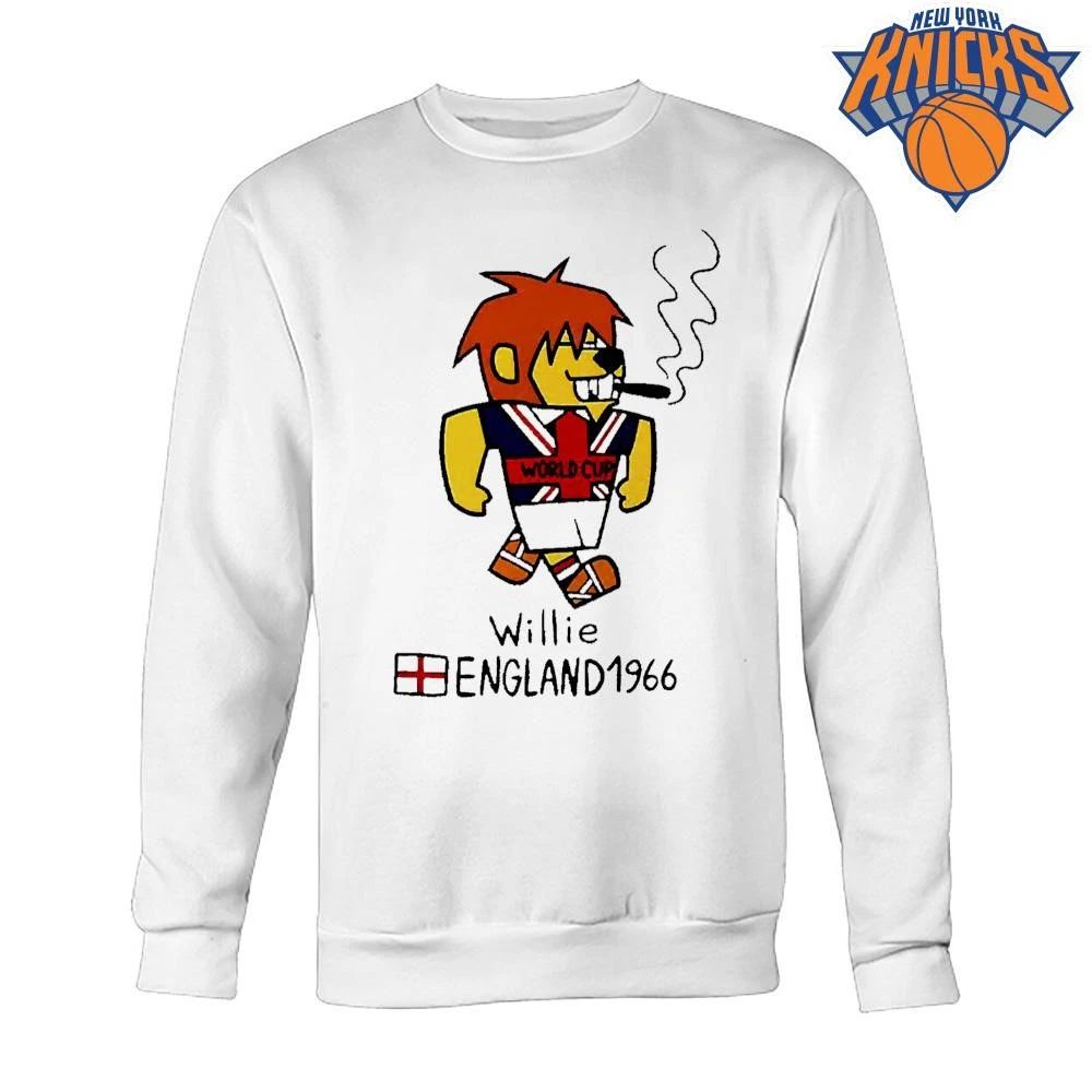 World Cup Willie England 1966 mascot cartoon smoking Cigar Soccer Tournament shirt