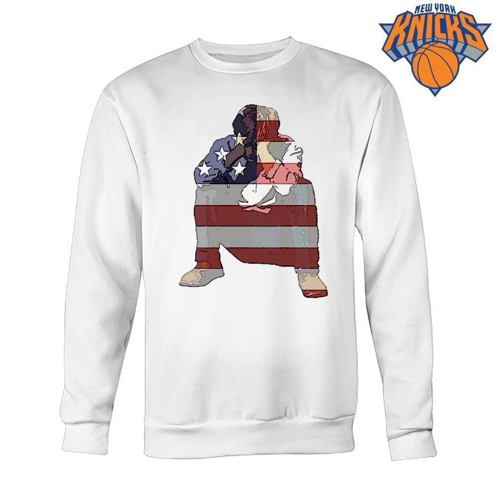 Sad Crying Man Silhouette American Flag Pop Art shirt