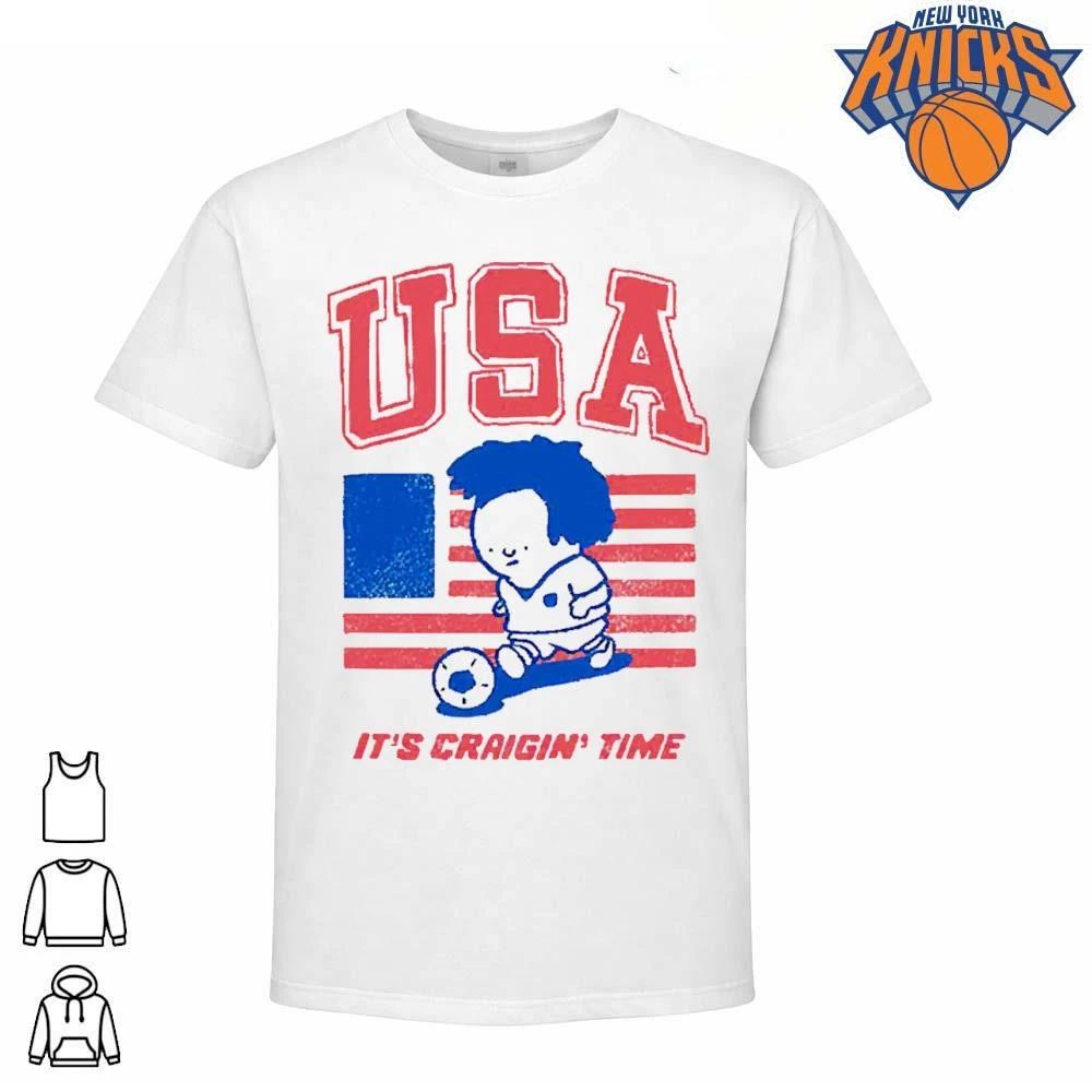 USA Its Craigin Time Soccer Mascot American Flag Funny Meme Shirt