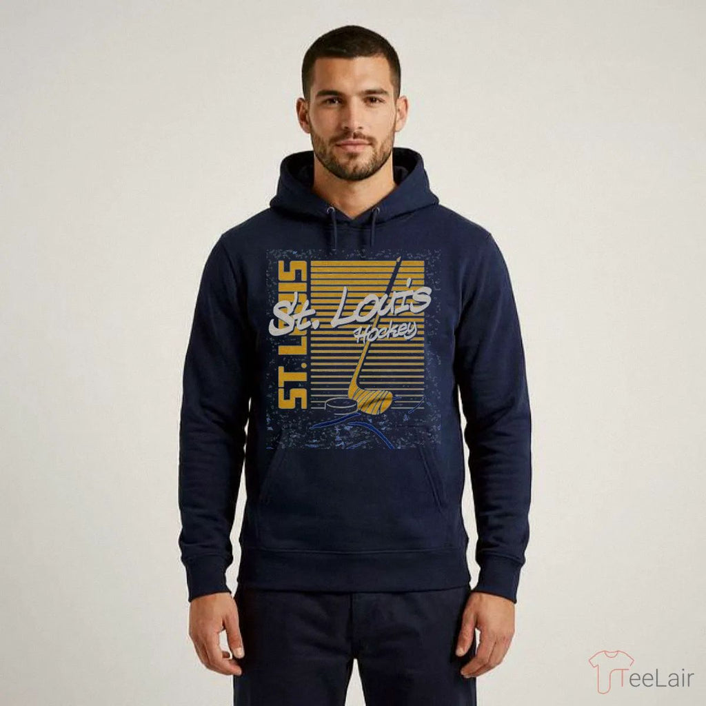 St. Louis Retro Hockey Sticks Heather Royal T-Shirt