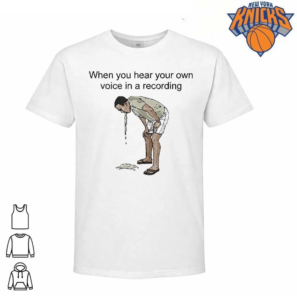 When You Hear Your Own Voice in a Recording Puking Guy Funny Meme Shirt