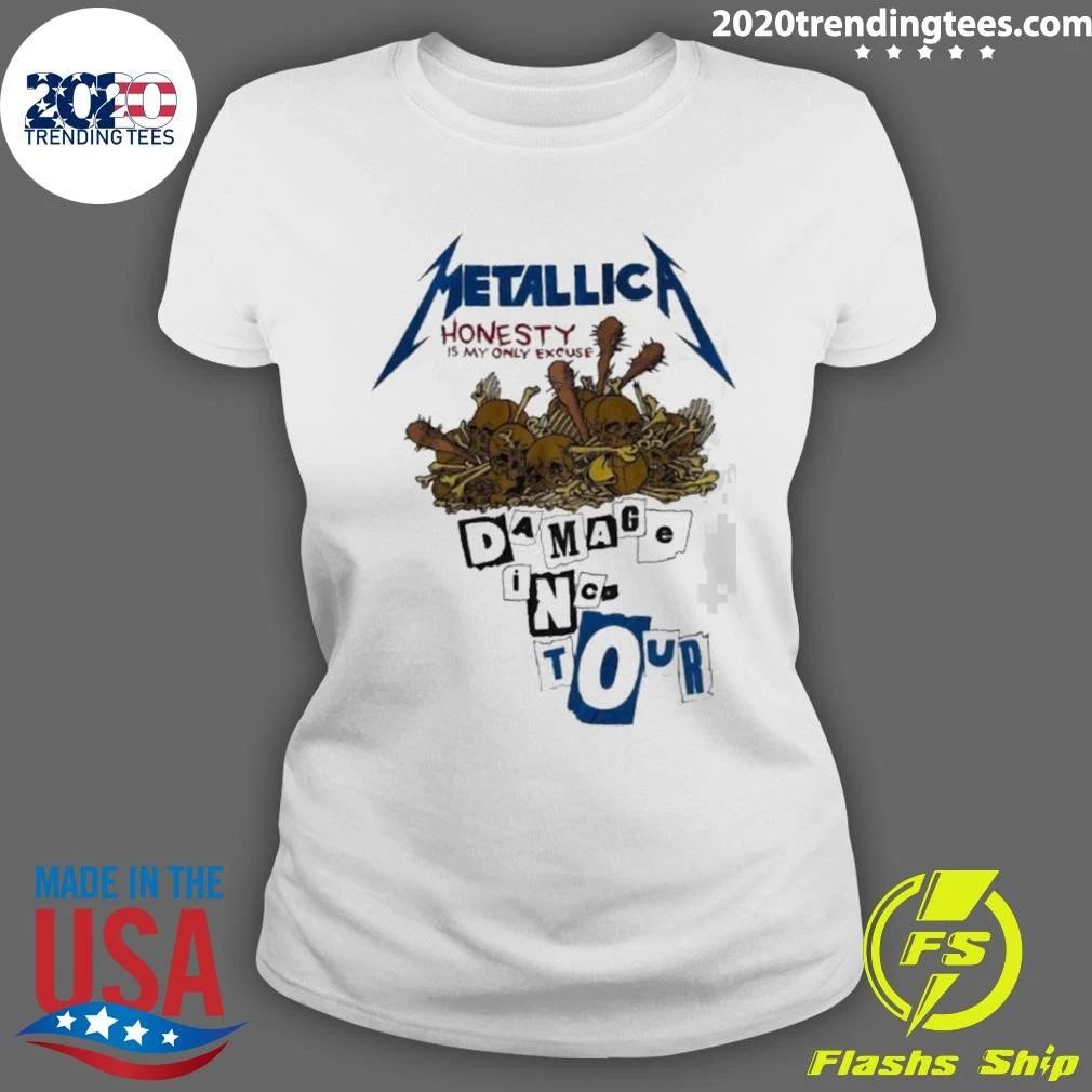 Metallica M72 World Tour 2026 Damage Inc Honesty Is My Only Excuse Vintage 80s Shirt