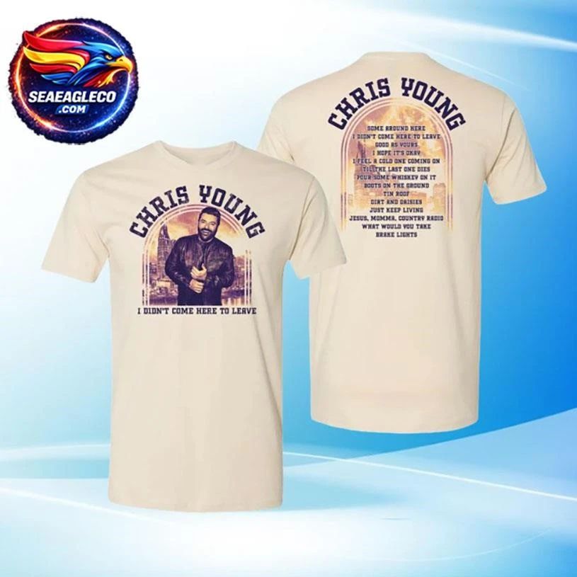 Chris Young Country I Didn’t Come Here To Leave Skyline Two Sided Shirt
