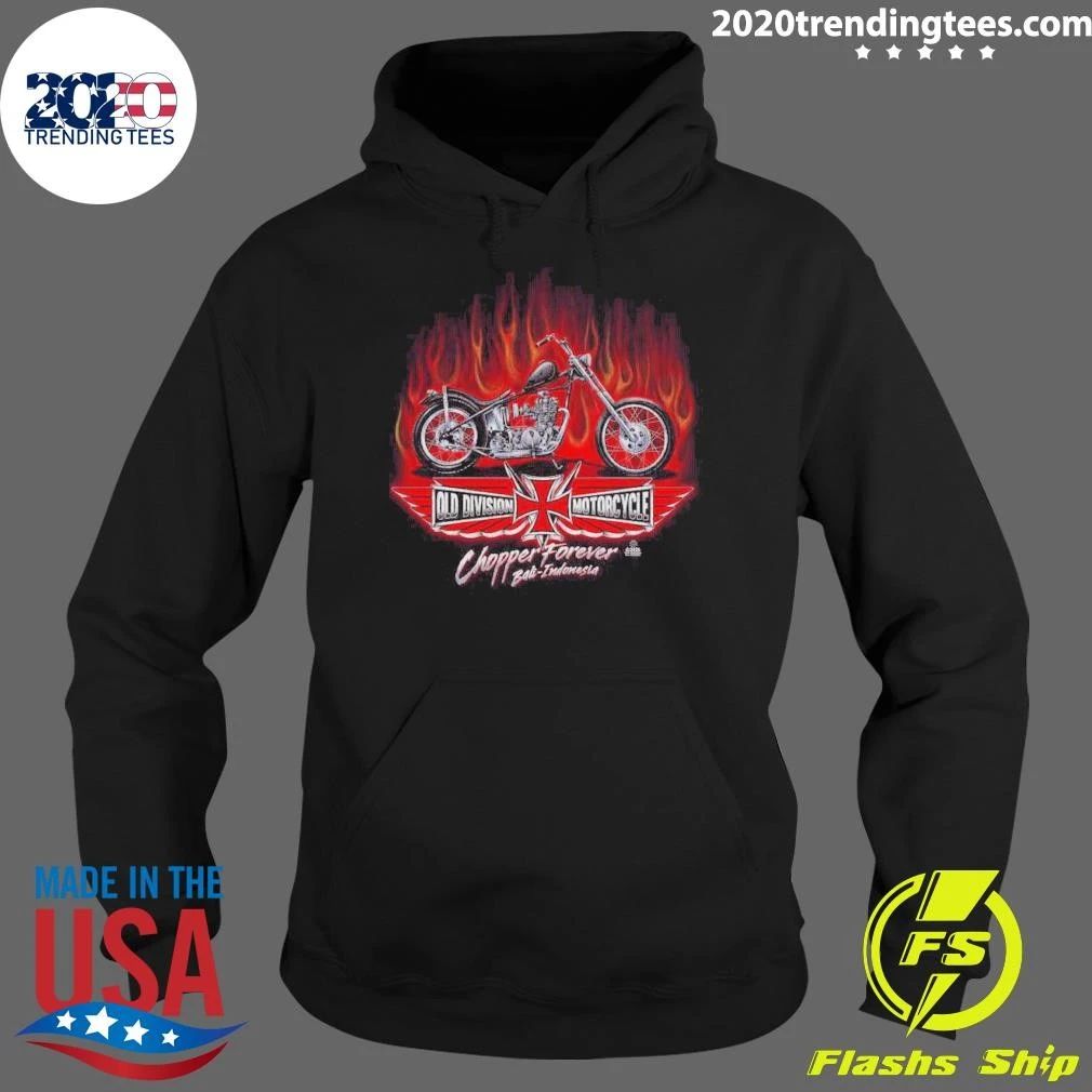 Old Division Motorcycle Chopper Forever Bali Indonesia Tee Shirt
