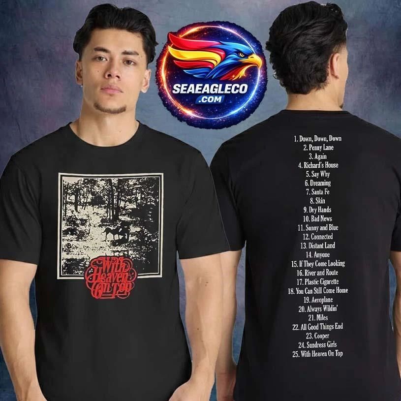 Zach Bryan Merch With Heaven On Tour 2026 Album Tracklist Two Sided Shirt