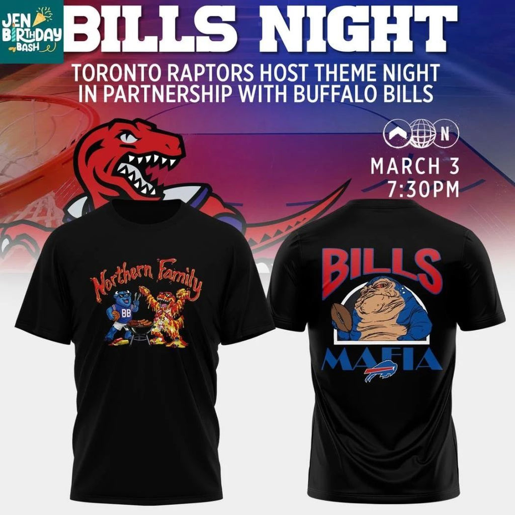 Toronto Raptors Bills Night Hey-Ey-Ey 2026 Northern Family Shirt