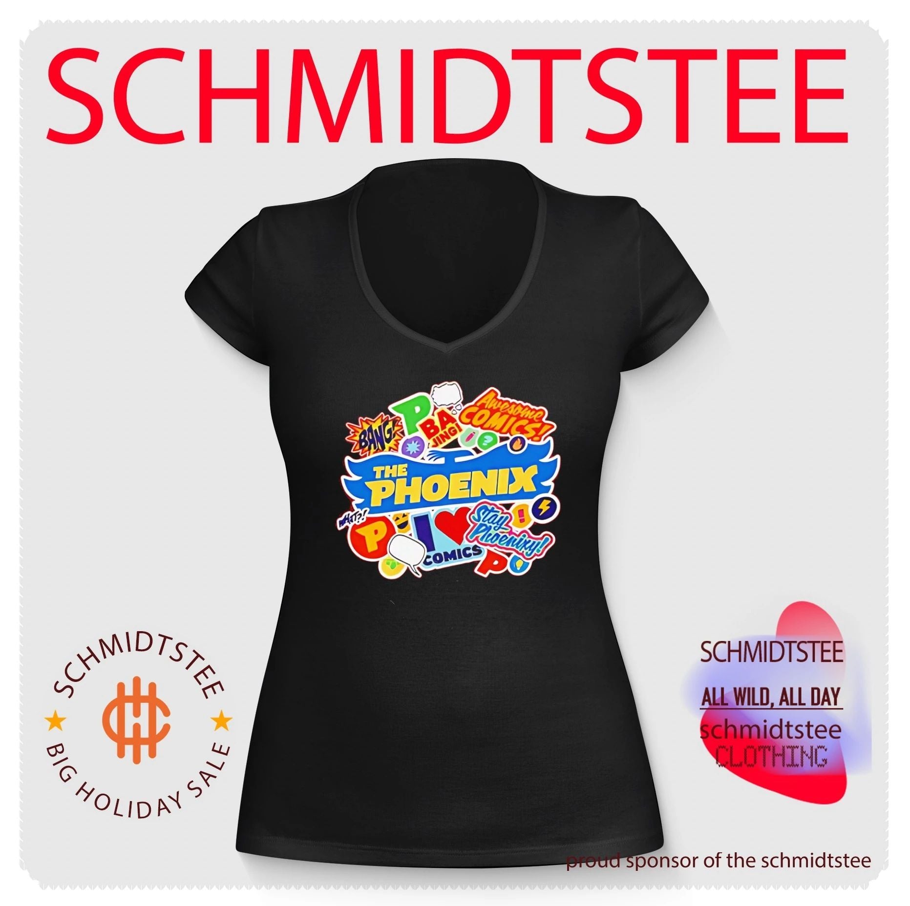The Phoenix awesome comics stickers shirt