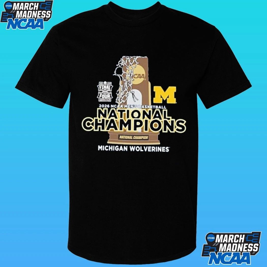 Michigan Wolverines 2026 Ncaa Di Men’s Basketball National Champions Trophy Shirt