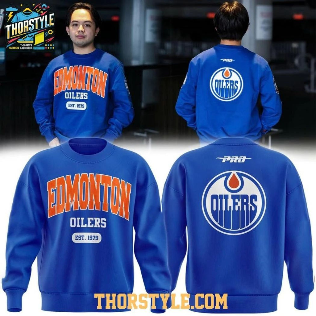 Edmonton Oilers 2026 City Arch All Blue Night Shirt
