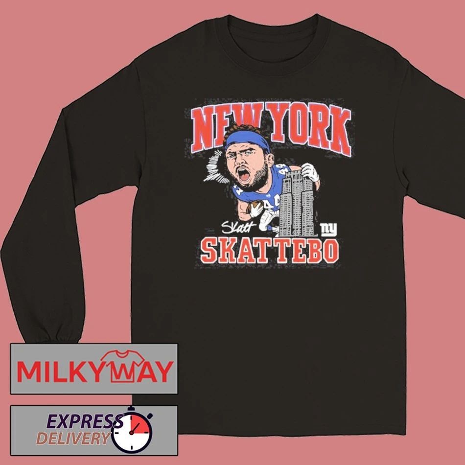 New York Giants Cam Skattebo Homage Royal Caricature Shirt