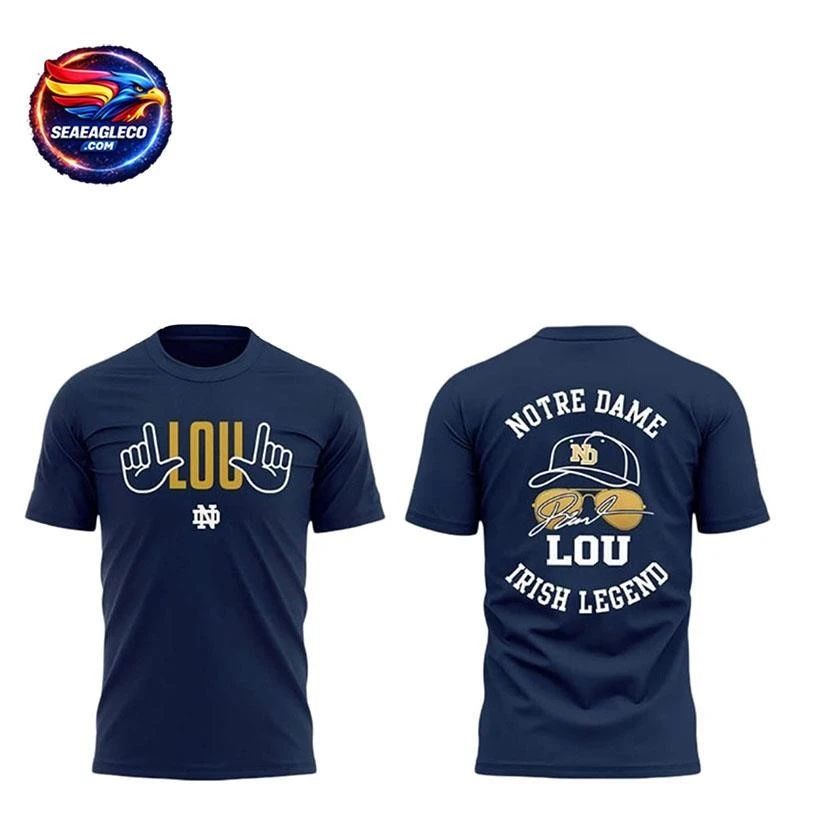 2026 Irish Legend Lou Holtz Two Sided Shirt