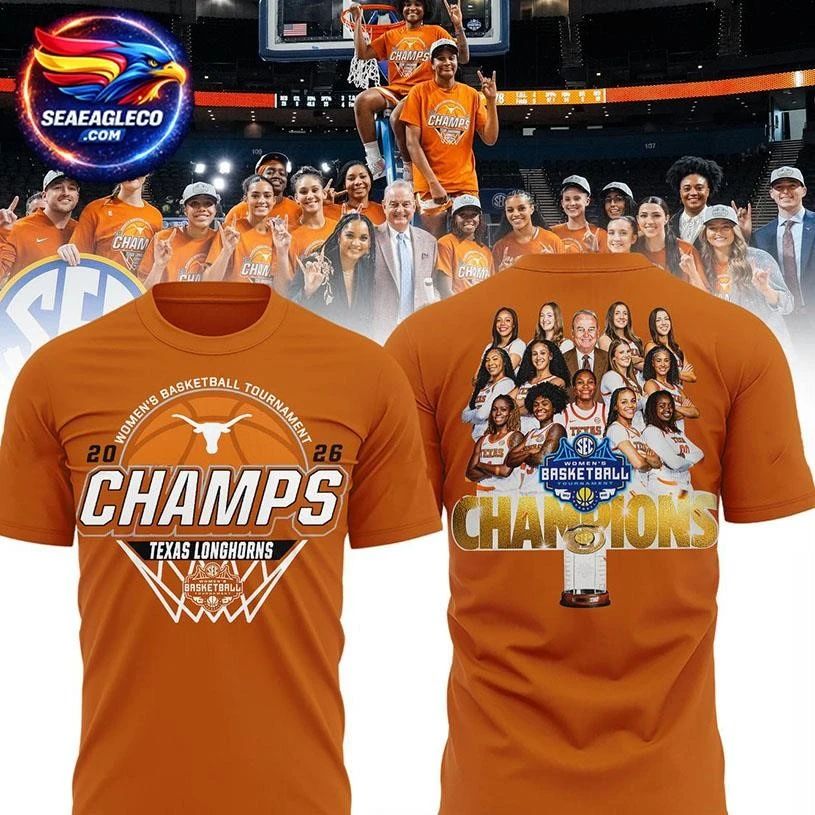 Texas Longhorns SEC Champions 2026 Women’s Basketball Two Sided Shirt
