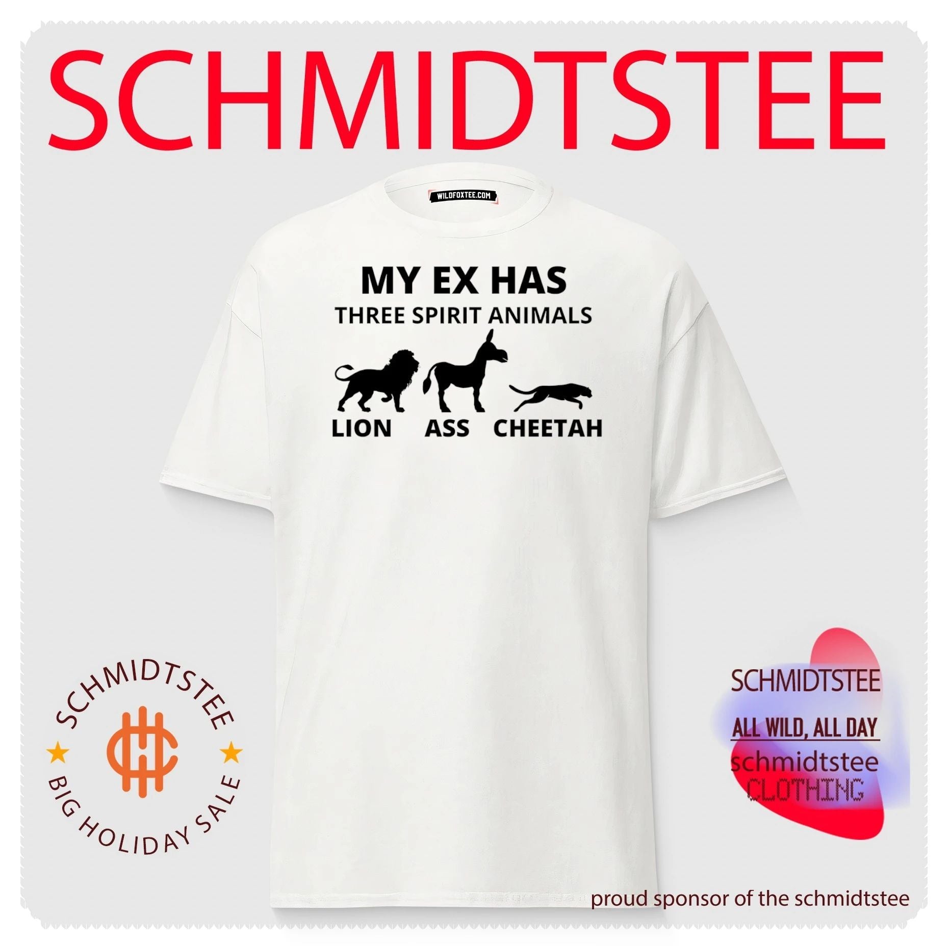 My ex has three spirit animals lion ass cheetah shirt