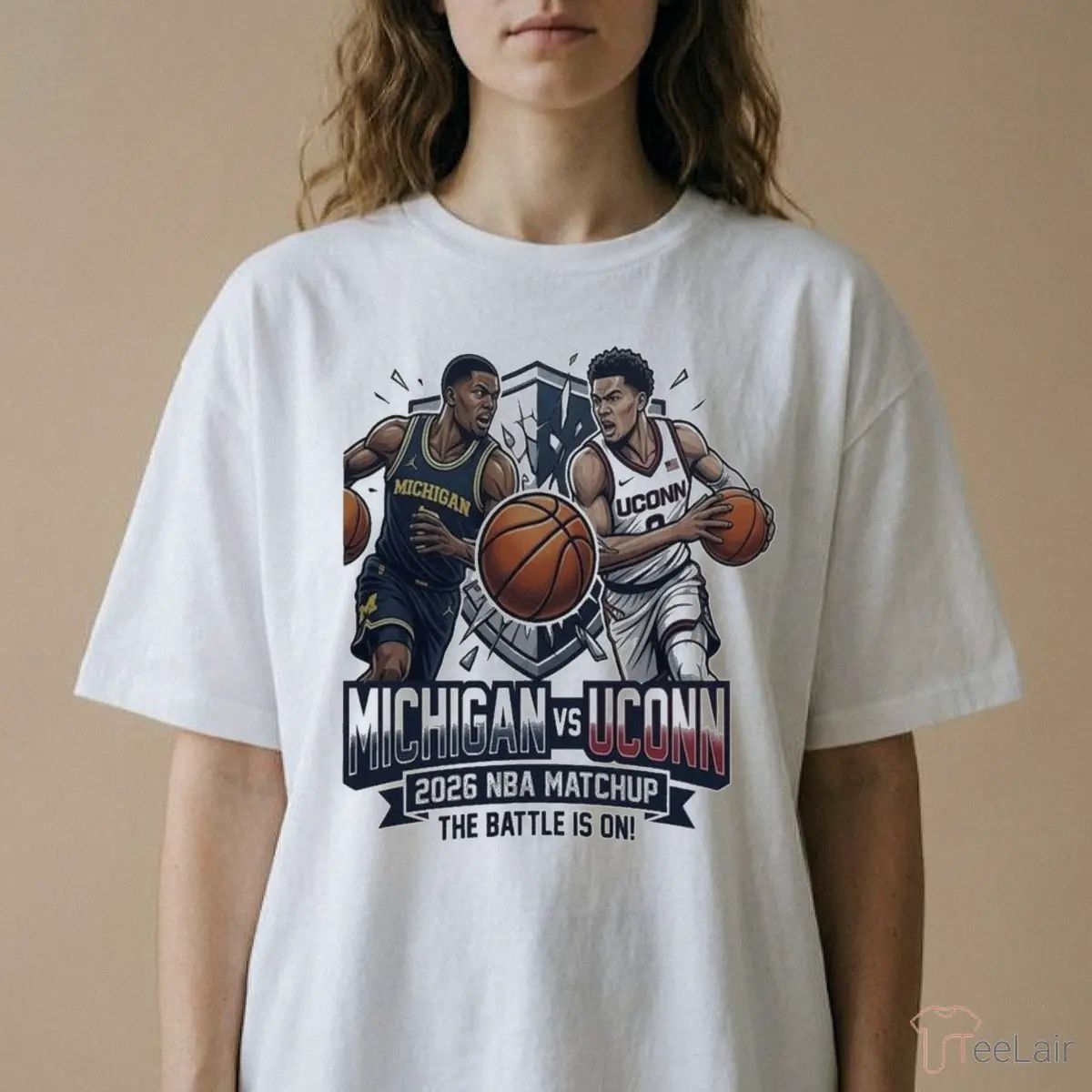 Michigan Vs UConn 2026 NBA MatChup The Battle Is On Shirt