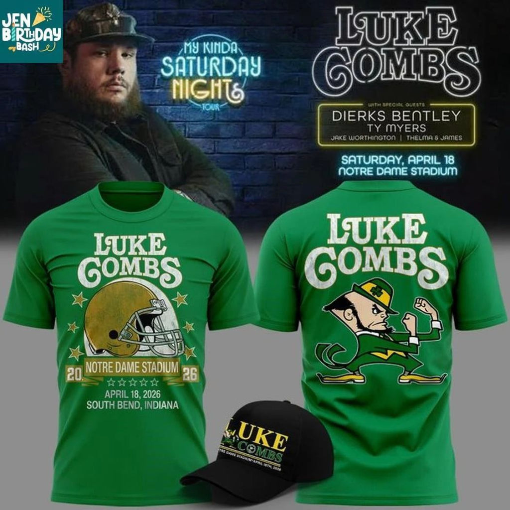 Luke Combs x Notre Dame Fighting Irish My Kinda Saturday Night Tour Shirt