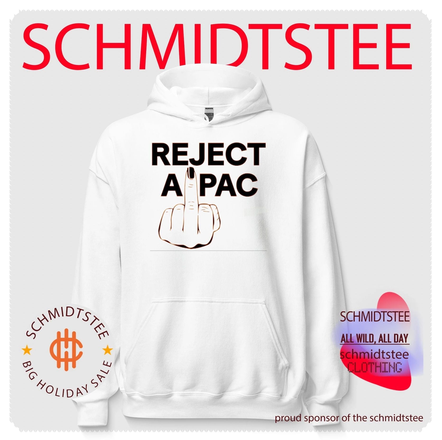 Reject Aipac middle finger shirt