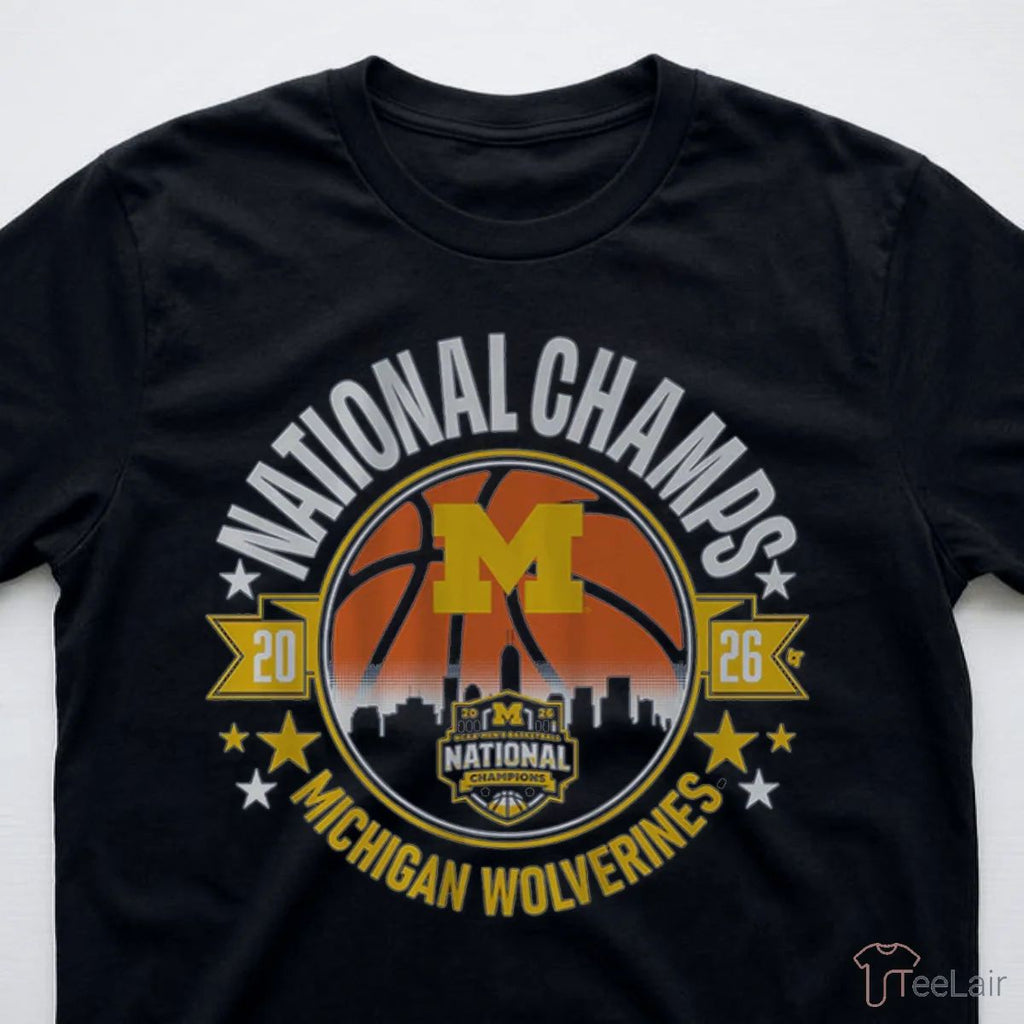 Michigan Wolverines MBB 2026 National Champions Circle Shirt