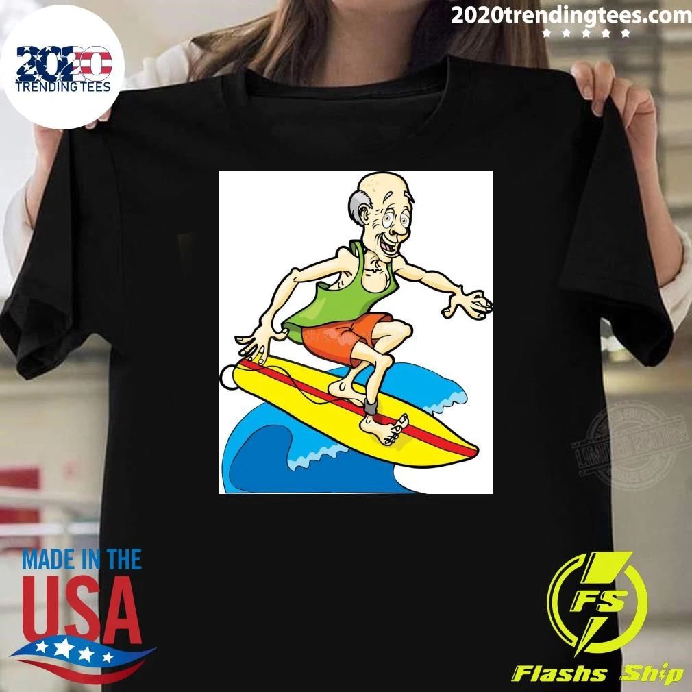 Retired Man Surfing Boomer Shirt