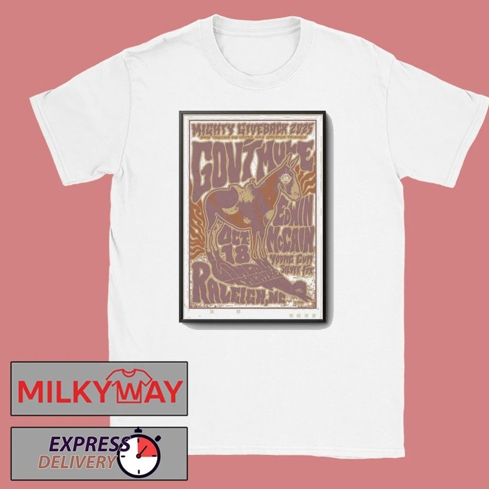 Gov’t Mule Raleigh Tour On Oct 18 2025 Poster shirt
