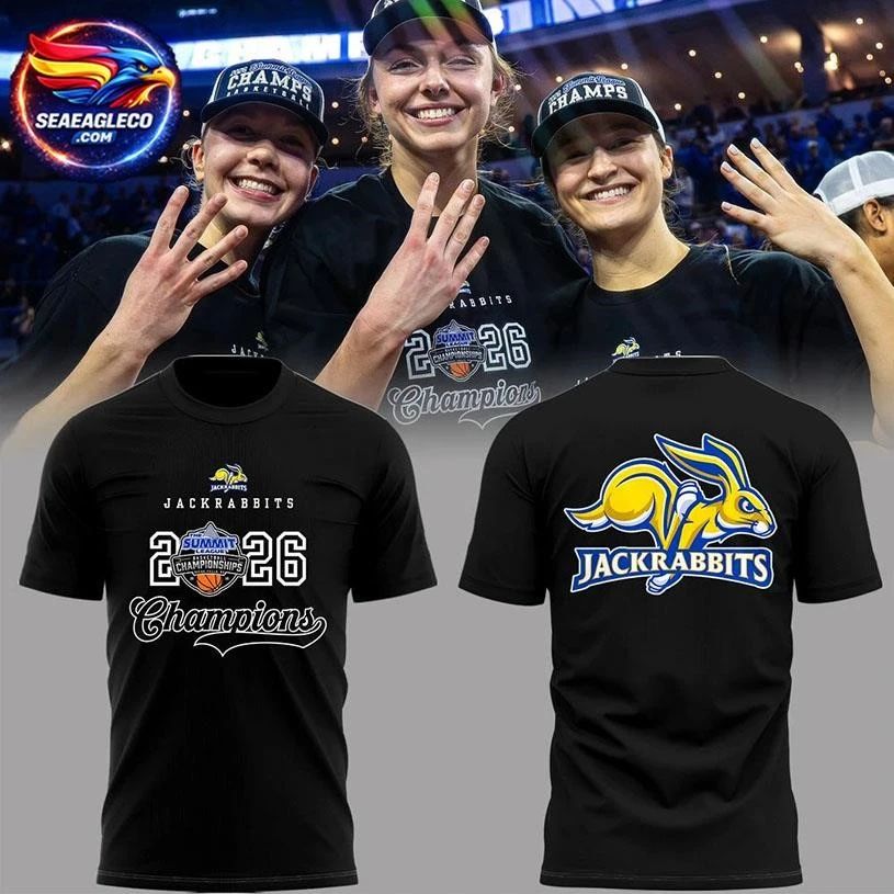 South Dakota State Jackrabbits Summit League Champions Two Sided Shirt