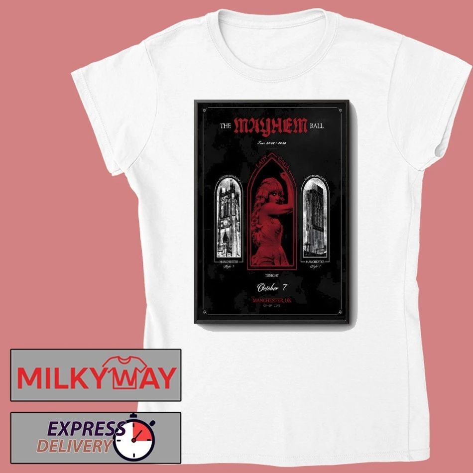 Lady Gaga At Co-op Live On Oct 7 2025 Poster shirt