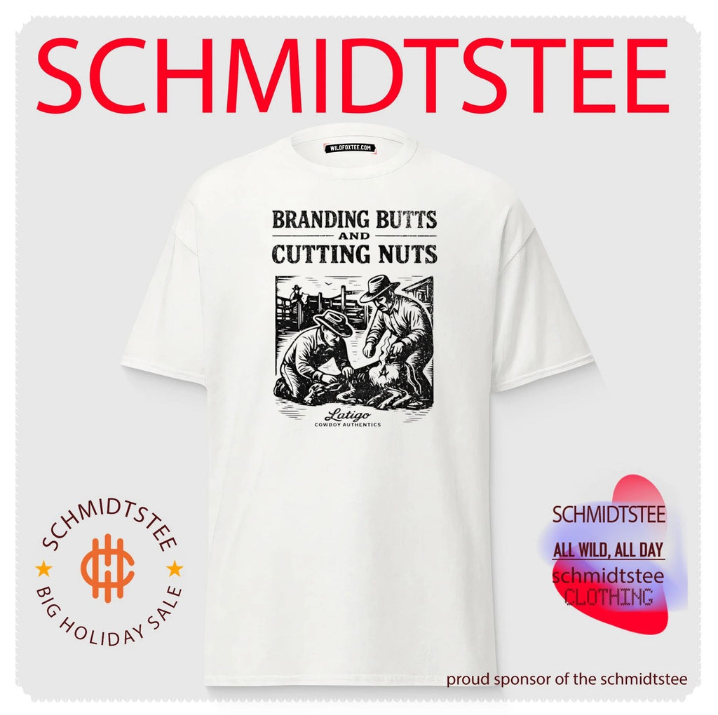 Branding Butts and Cutting Nuts Cowboy Authentics Vintage shirt
