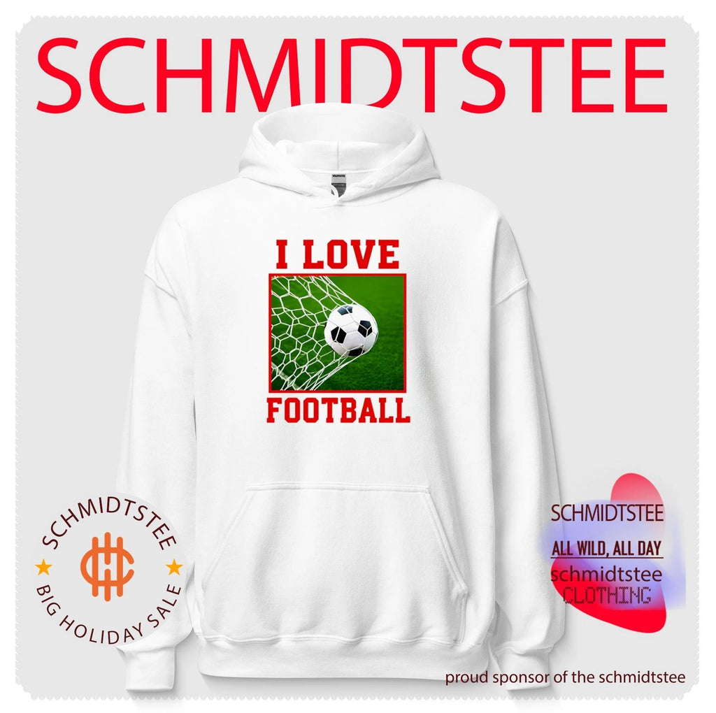 I Love Football soccer ball goal net sports fan shirt