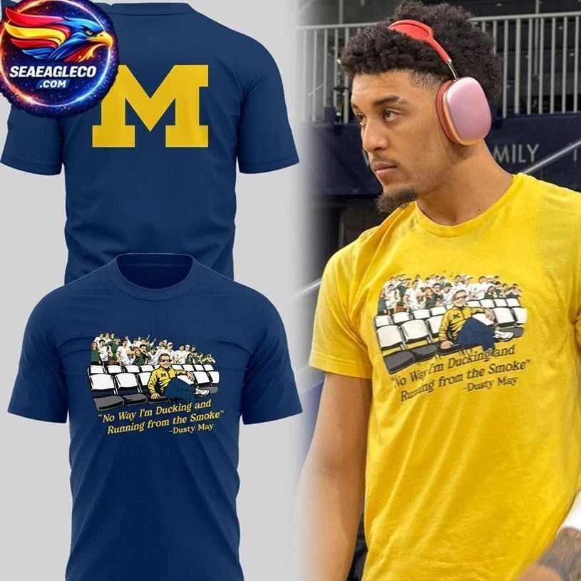 Michigan Wolverines Dusty May No Way I’m Ducking 2026 Two Sided Shirt