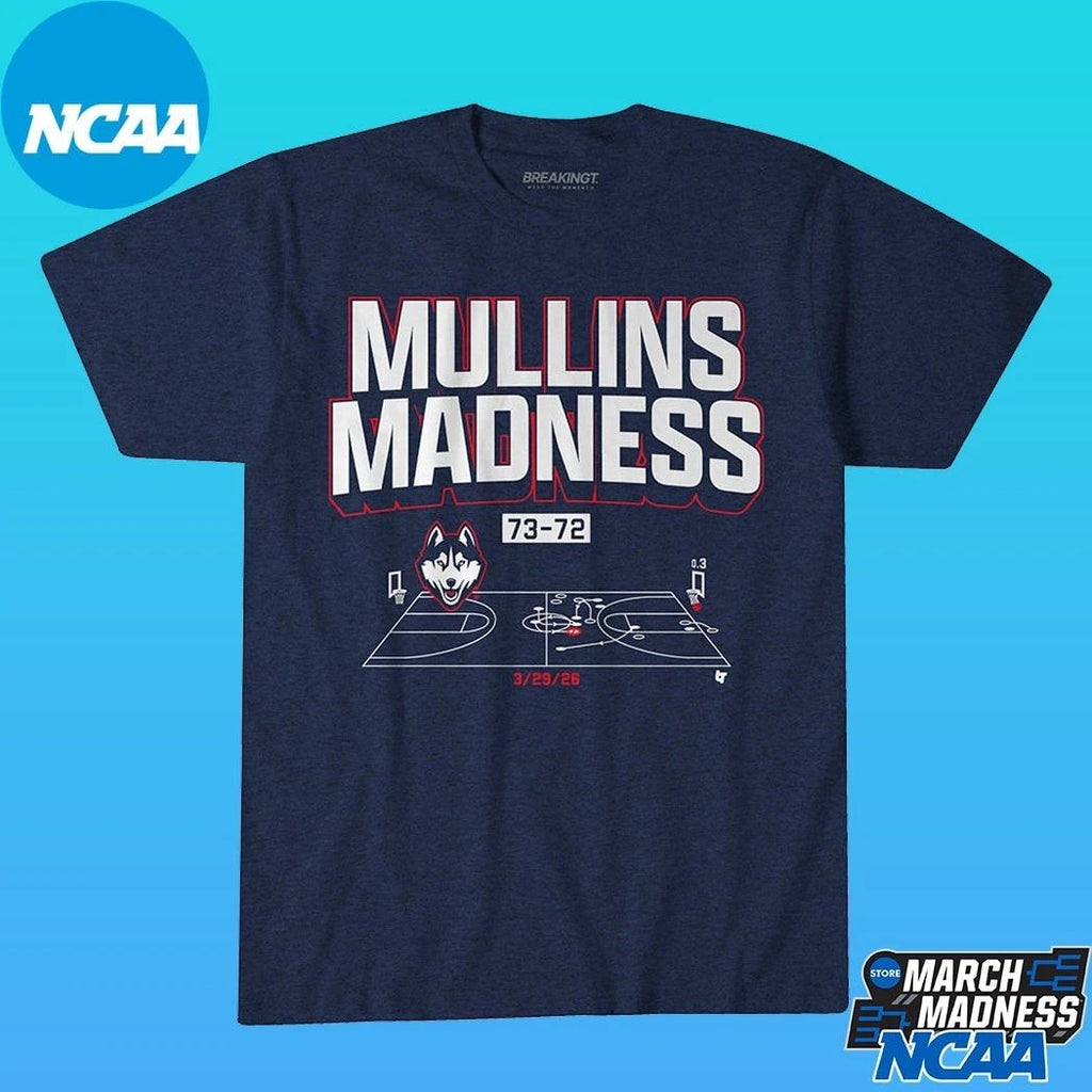 UConn Huskies Braylon Mullins March Madness Shot Diagram Shirt