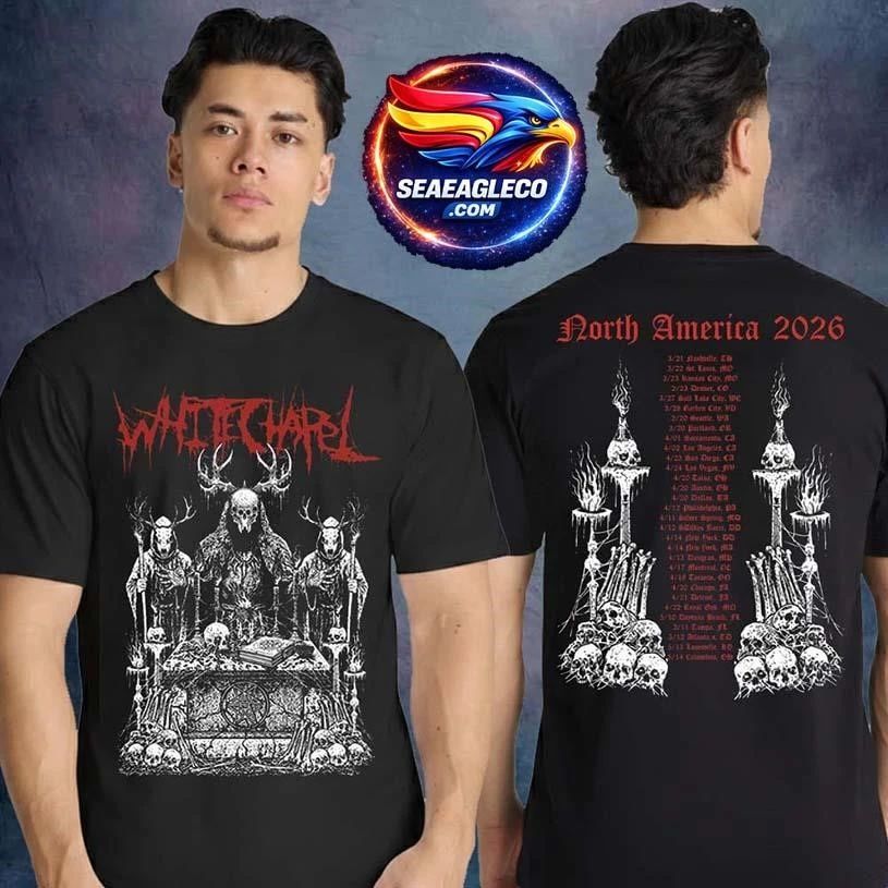 Whitechapel Merch North America Tour 2026 The Ritual Of Whitechapel Tour Dates Two Sided Shirt