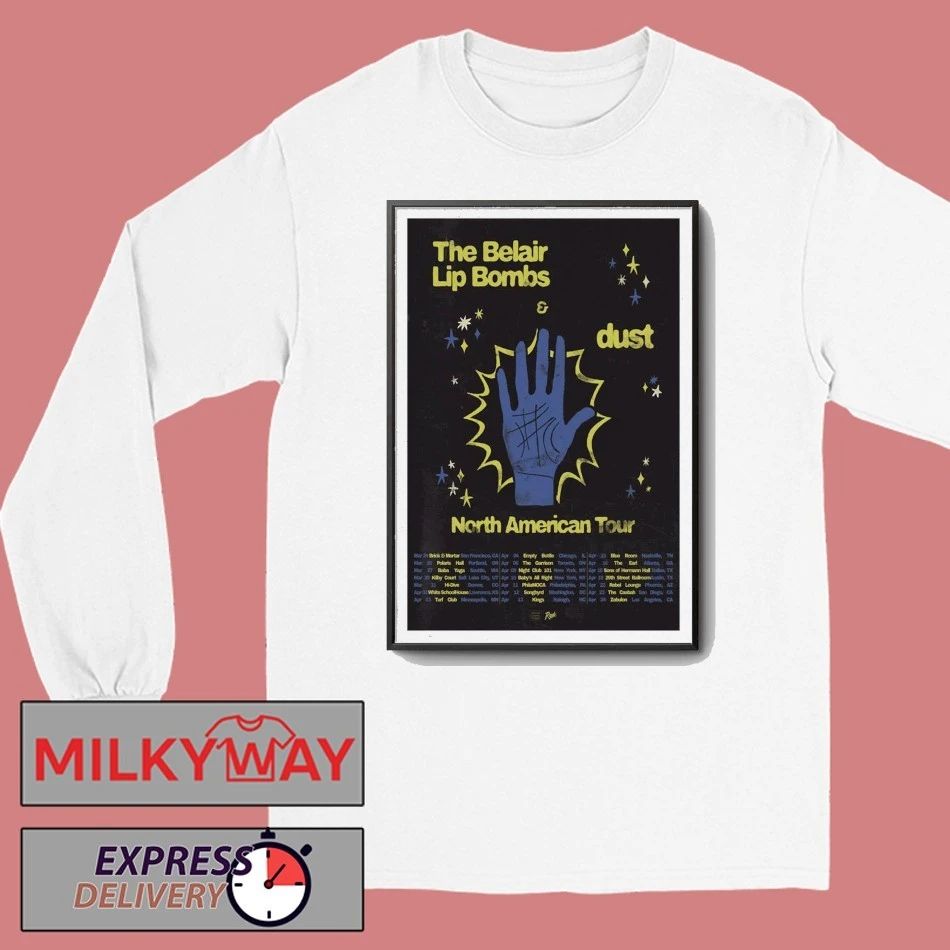 Poster The Belair Lip Bombs 2025 North American Tour shirt