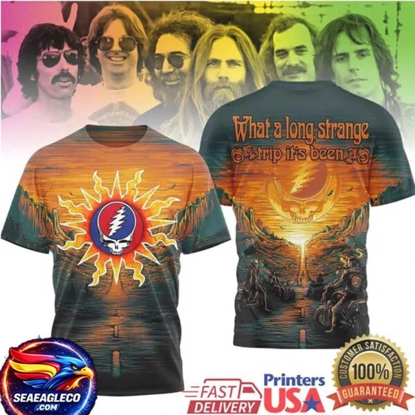 Grateful Dead What A Long Strange Trip It’s Been Steal Your Face Two Sided Shirt