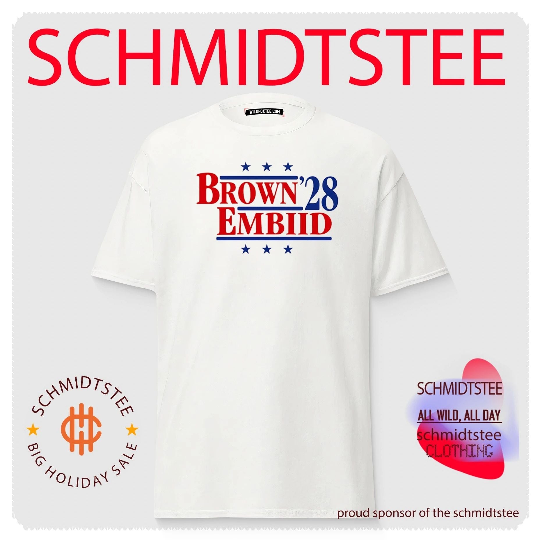 Jaylen Brown and Joel Embiid Philadelphia 76ers ’28 shirt