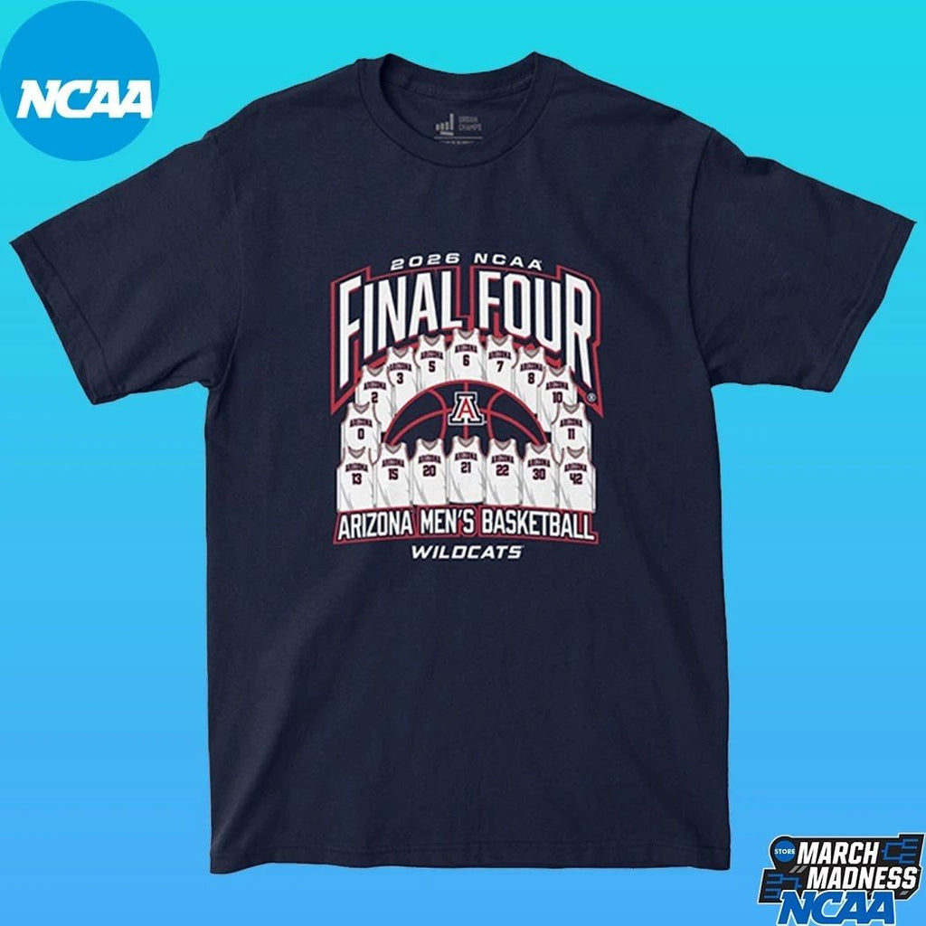 Arizona Wildcats Navy Blue 2026 Men’s Basketball Final Four Bound Player Shirt